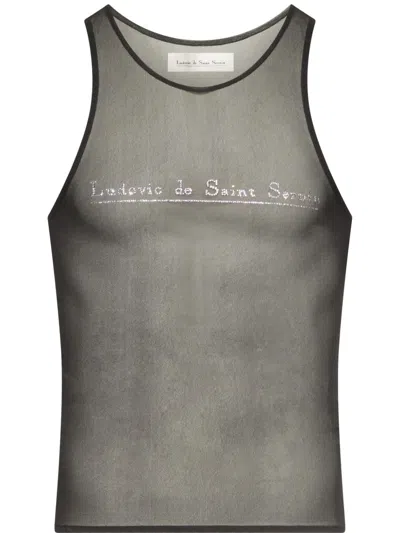 Ludovic De Saint Sernin Crystal-embellished Top In Black