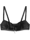 Ludovic De Saint Sernin Easy Cleavage Crop Top In Schwarz