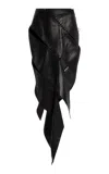 Ludovic De Saint Sernin Emma Leather Skirt In Black