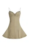Ludovic De Saint Sernin Exclusive Eva Lace-up Cotton Mini Dress