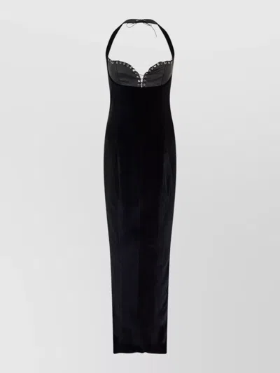 Ludovic De Saint Sernin Grace Long Dress For Elegant Evenings In Black