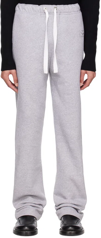Ludovic De Saint Sernin Gray Drawstring Lounge Pants In Grey