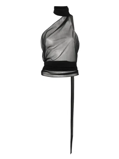 Ludovic De Saint Sernin Halter Top In 黑色