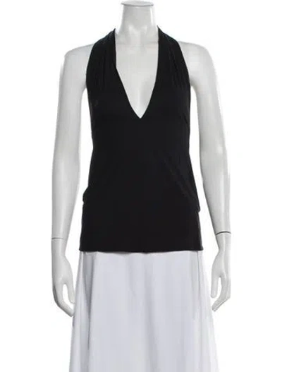 Pre-owned Ludovic De Saint Sernin Halterneck Sleeveless Top In Black