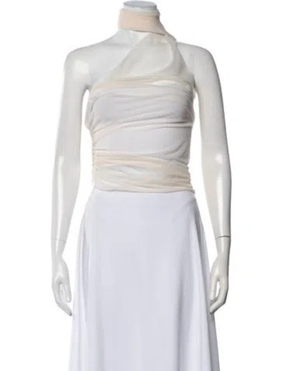 Pre-owned Ludovic De Saint Sernin Halterneck Sleeveless Top In Neutrals