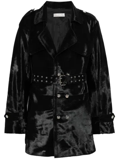 Ludovic De Saint Sernin Honey Trench Coat In Black