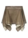 Ludovic De Saint Sernin Ice Skating Mini Skirt In Brown