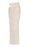 Ludovic De Saint Sernin Iona Waist Cutout Maxi Skirt In Neutral