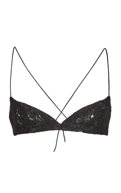 Ludovic De Saint Sernin Lace Bralette In Black