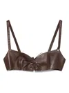 Ludovic De Saint Sernin Leather Crop Top