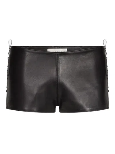 Ludovic De Saint Sernin Leather Shorts In Black