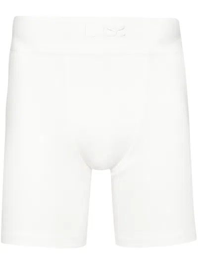 Ludovic De Saint Sernin Logo-embroidered Cyclist Shorts In White