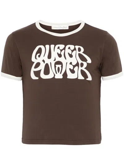 Ludovic De Saint Sernin Logo-print T-shirt In Brown