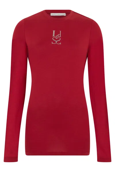 Ludovic De Saint Sernin Logo-embroidered Cotton Shirt In Red