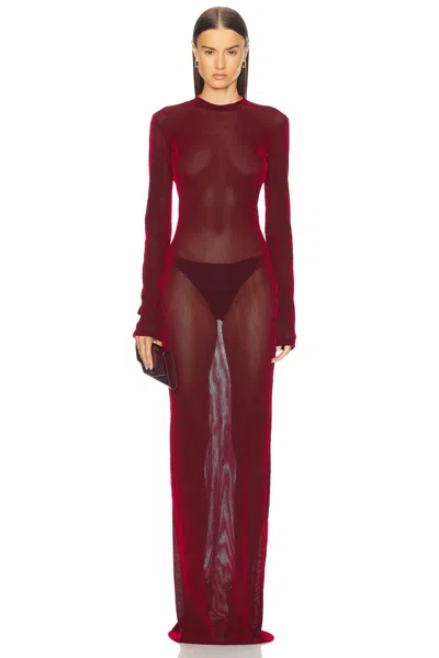 Ludovic De Saint Sernin Long Simple Dress In Red