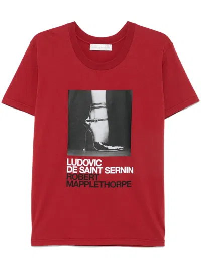 Ludovic De Saint Sernin Photograph-print T-shirt In Red