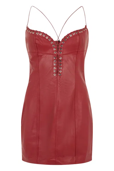 Ludovic De Saint Sernin Mini Seductive Short Dress In Red