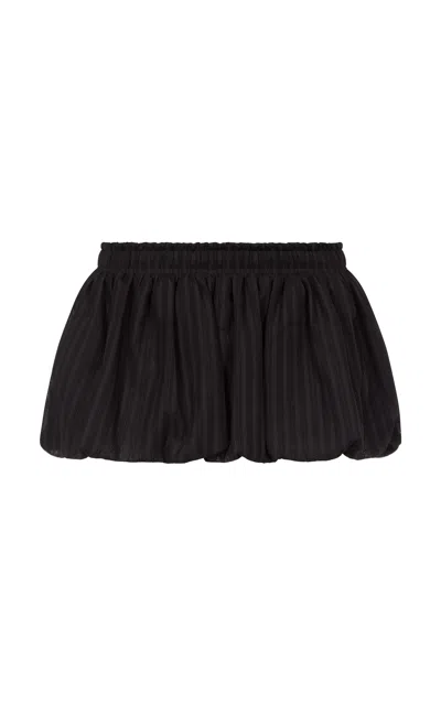 LUDOVIC DE SAINT SERNIN PALAIS BUBBLE-HEM LINEN MINI SKIRT