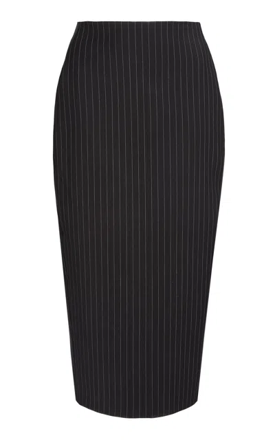 Ludovic De Saint Sernin Pinstripes Wool-blend Skirt In Stripe