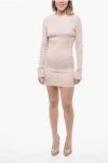 Ludovic De Saint Sernin Pleated Long-sleeved Minidress