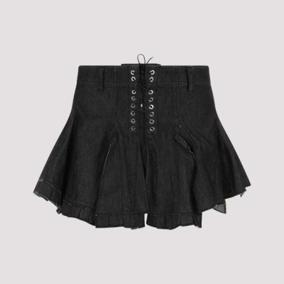 Ludovic De Saint Sernin Pleated Mini Skirt In Black