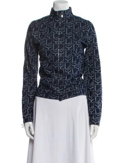 Pre-owned Ludovic De Saint Sernin Printed Evening Jacket In Blue