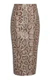 Ludovic De Saint Sernin Python-printed Eyelet Skirt In Animal