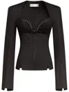 Ludovic De Saint Sernin Rebecca Cotton Twill Blazer In Black