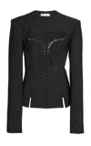 Ludovic De Saint Sernin Rebecca Pinstripe Jacket In Stripe