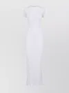 LUDOVIC DE SAINT SERNIN RIBBED TEXTURE CREW NECK SHORT SLEEVES DRESS