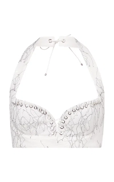 Ludovic De Saint Sernin Robin Lace Bra In White