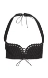 Ludovic De Saint Sernin Robin Pinstripes Bralette In Stripe