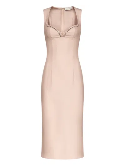 Ludovic De Saint Sernin Robin Wool Dress In Pink