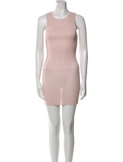 Pre-owned Ludovic De Saint Sernin Scoop Neck Mini Dress In Pink