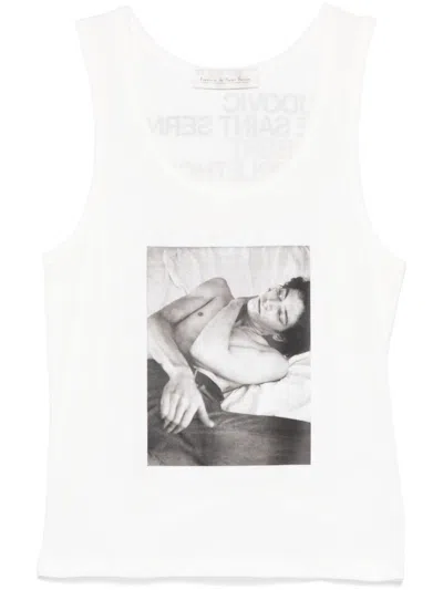 Ludovic De Saint Sernin Self Portrait Print Tank Top In White