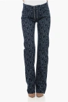 Ludovic De Saint Sernin Straight Fit Monogram Denims With Lace-up Detail 23cm