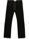 Ludovic De Saint Sernin Straight-leg Lace-up Jeans In Black