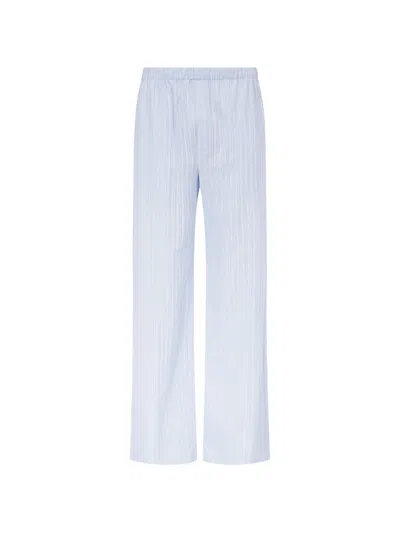 Ludovic De Saint Sernin Striped Boxer Trousers In Blue