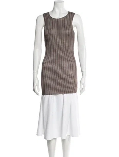 Pre-owned Ludovic De Saint Sernin Striped Crew Neck Top In Brown