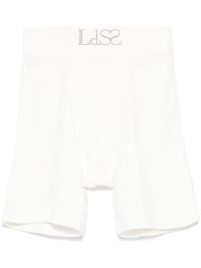 Ludovic De Saint Sernin Studded-logo Shorts In White