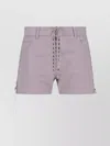 Ludovic De Saint Sernin Tailored Straight Shorts Eyelet Detailing