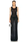Ludovic De Saint Sernin Velvet Maxi Dress In Black