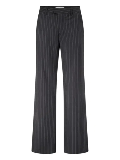 Ludovic De Saint Sernin Tomas Pinstripe Trousers In Black
