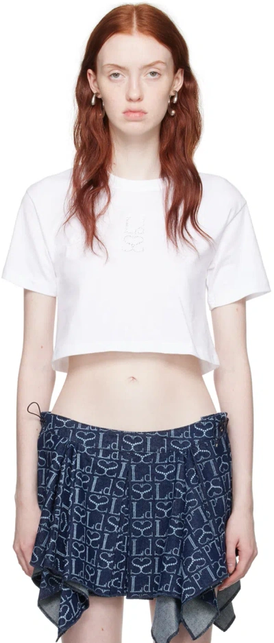 Ludovic De Saint Sernin White Crystal-cut T-shirt