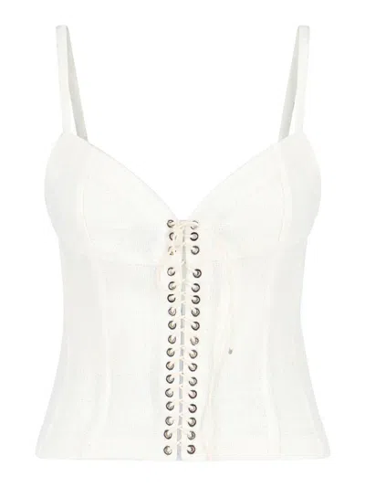 Ludovic De Saint Sernin Off-white Cleavage Tank Top