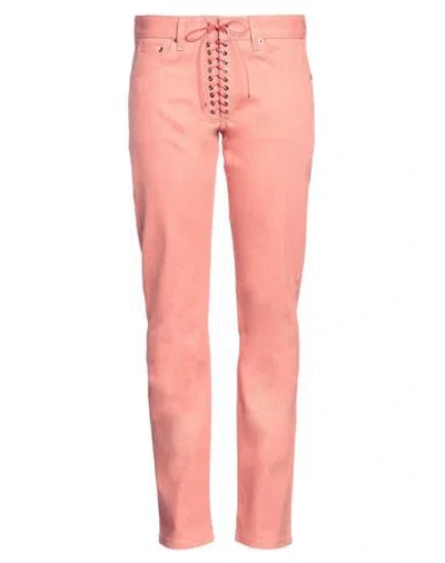 Ludovic De Saint Sernin Woman Denim Pants Salmon Pink Size 30 Cotton