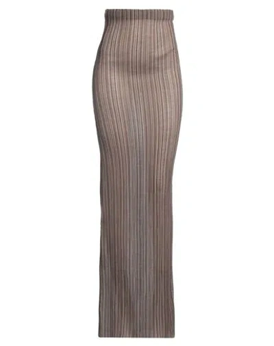 Ludovic De Saint Sernin Woman Maxi Skirt Brown Size M Polyester