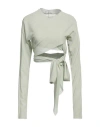 Ludovic De Saint Sernin Woman Shrug Sage Green Size M Polyester In Sage Green