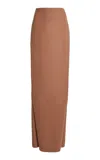 Ludovic De Saint Sernin Wool Maxi Skirt In Tan