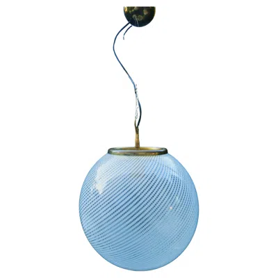 Pre-owned Ludovico Diaz De Santillana Fabric Lamp Style To Ludovico De Santillana For Venini In Blue